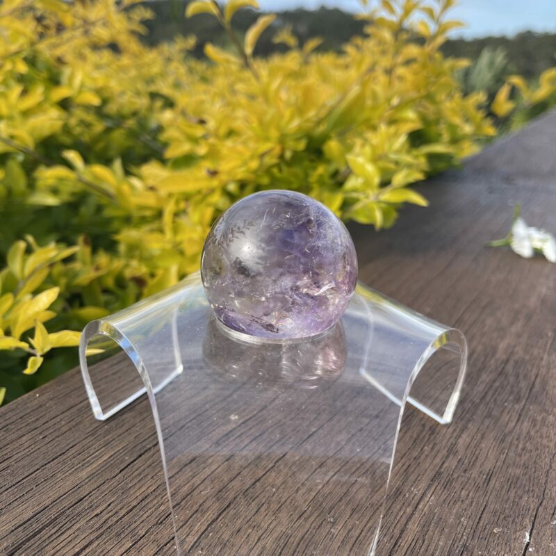 This is Smoky Amethyst Rainbow Sphere 48mm