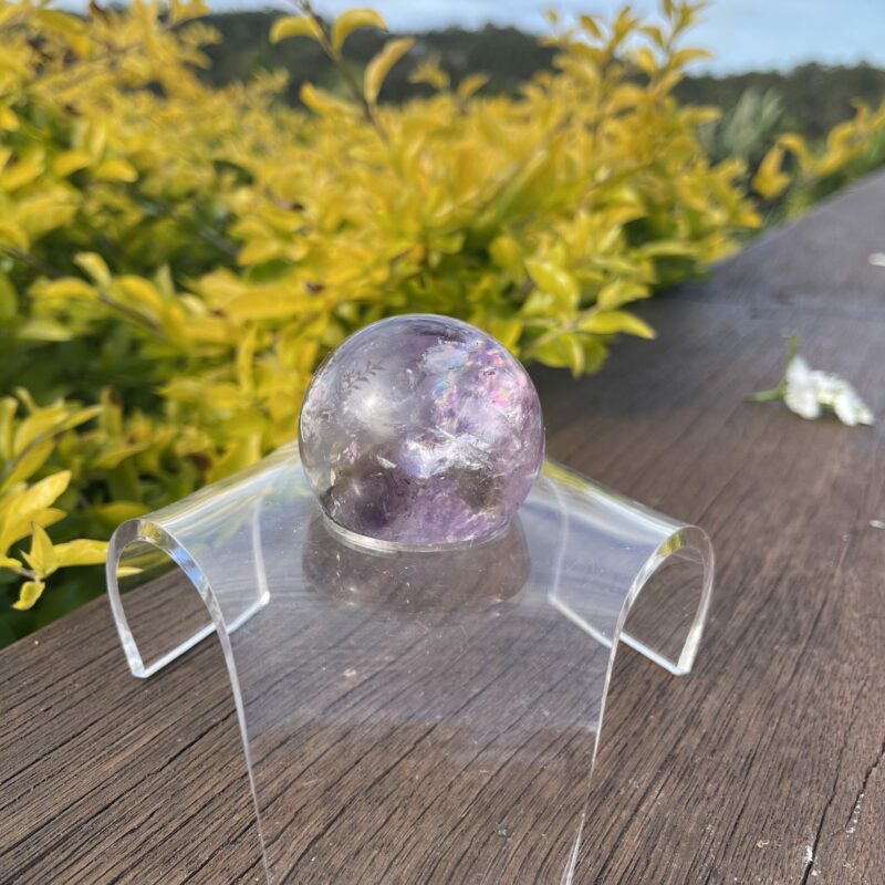 This is Smoky Amethyst Rainbow Sphere 48mm