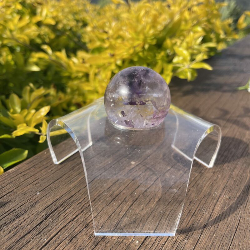 This is Clear Smoky Amethyst Sphere 46mm