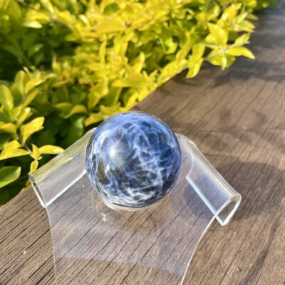 This is Clear Speaking Sodalite Sphere 5cm