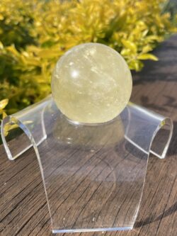 This is Sunny Golden Calcite Sphere 44mm