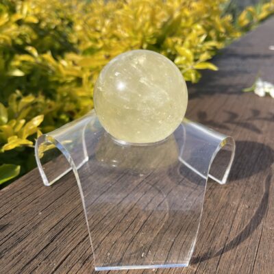 This is Sunny Golden Calcite Sphere 44mm