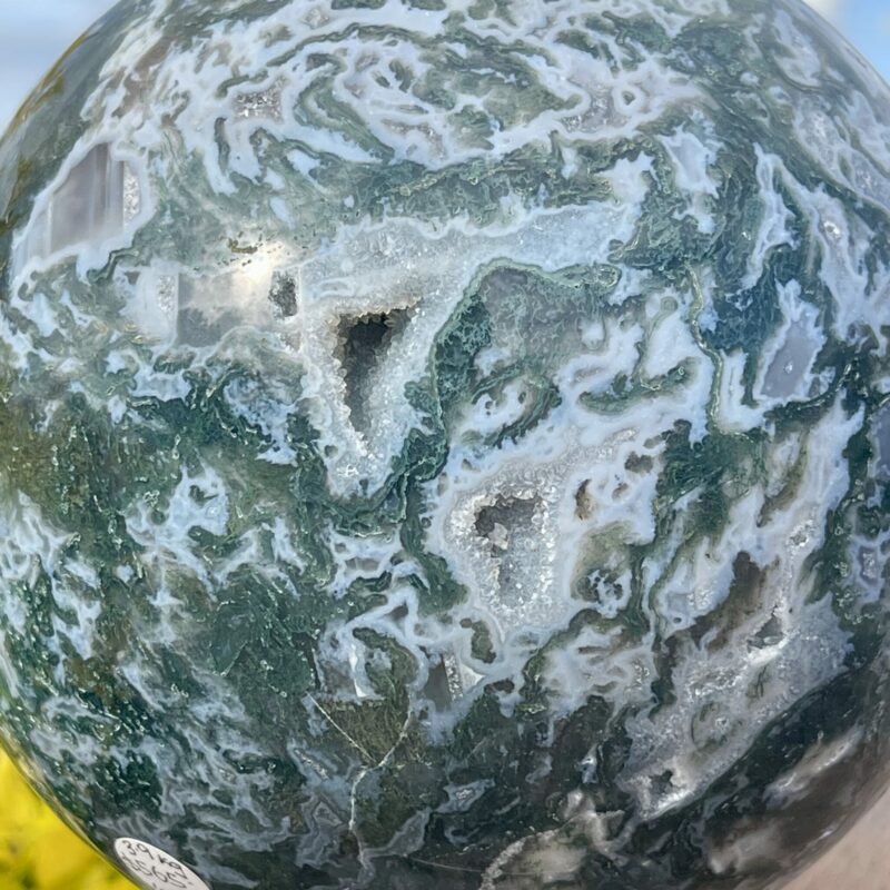 This is XXL Moss Agate Magic Within Sphere 3.9kg