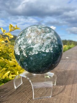 This is XXL Moss Agate Magic Within Sphere 3.9kg