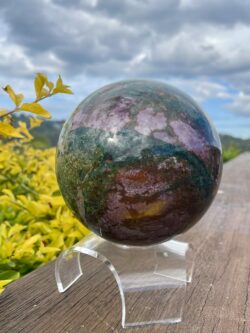 This is Enchanting XXL Ocean Jasper Sphere 3.7kg