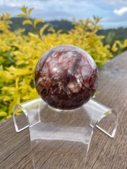 This is stunning Large Fiery Hematoid Quartz Sphere 75mm