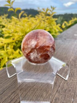 This is Lighter Fiery Hematoid Quartz Sphere 65mm