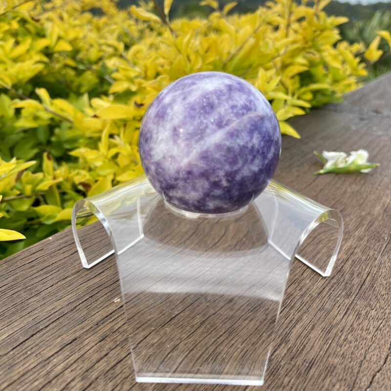 This is Serenity 3 Lepidolite Sphere 61mm