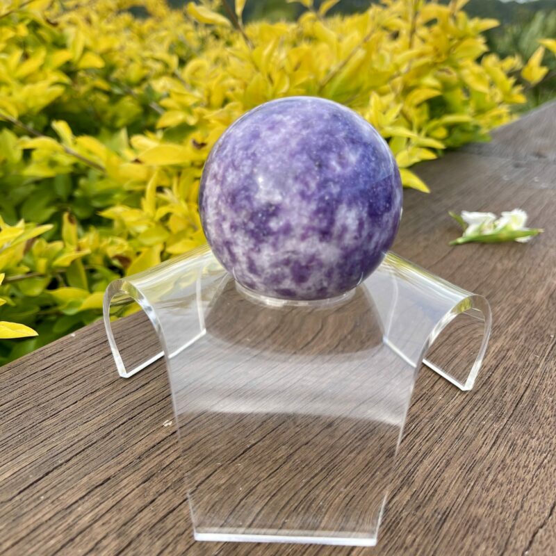 This is Serenity 3 Lepidolite Sphere 61mm