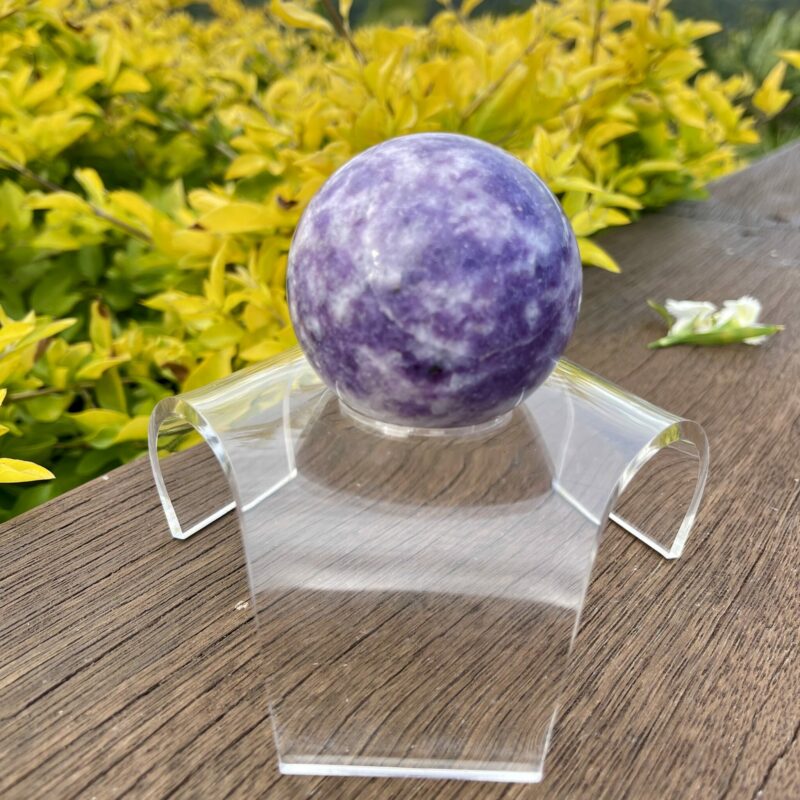 This is Serenity 3 Lepidolite Sphere 61mm