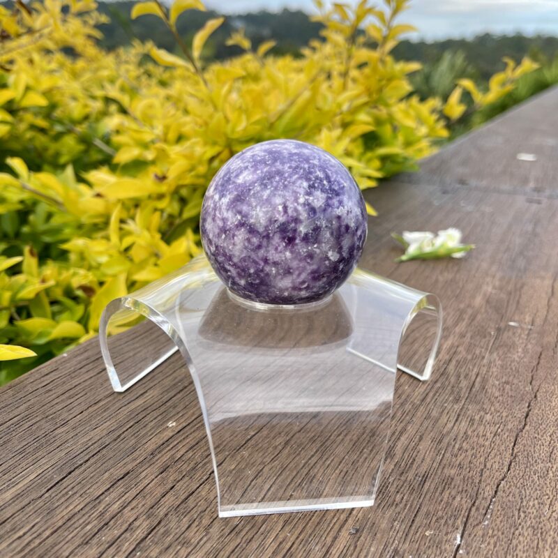 This is Serenity 4 Lepidolite Sphere 58mm