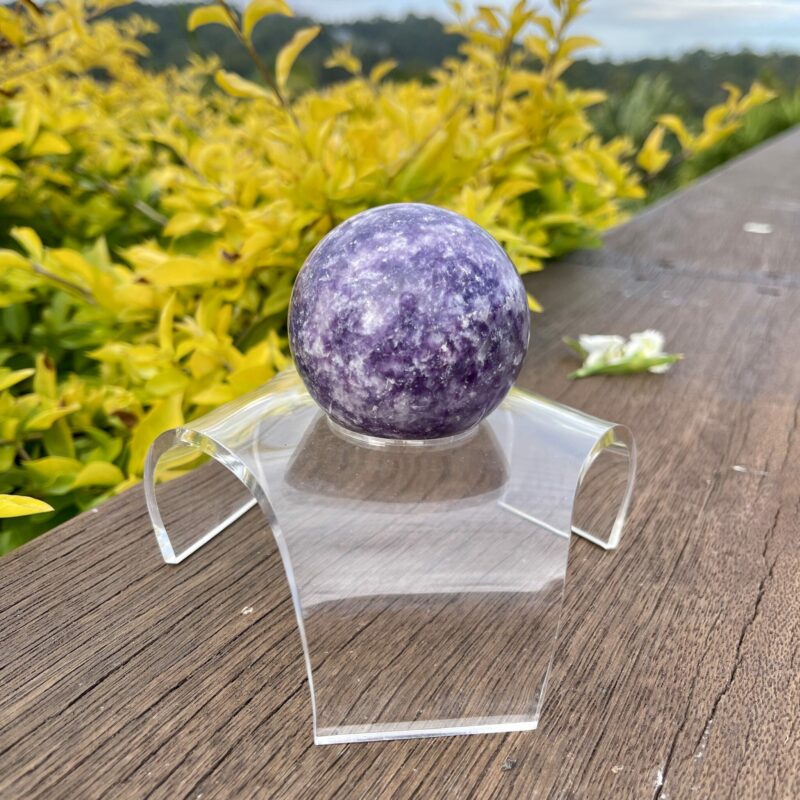 This is Serenity 4 Lepidolite Sphere 58mm