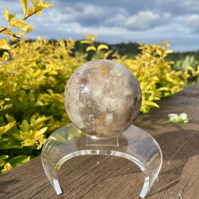 This is Hematoid Quartz with Moonstone Sphere 86mm