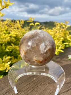 This is Hematoid Quartz with Moonstone Sphere 86mm