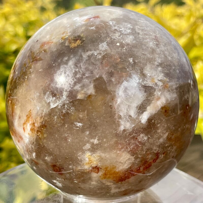 This is Hematoid Quartz with Moonstone Sphere 86mm