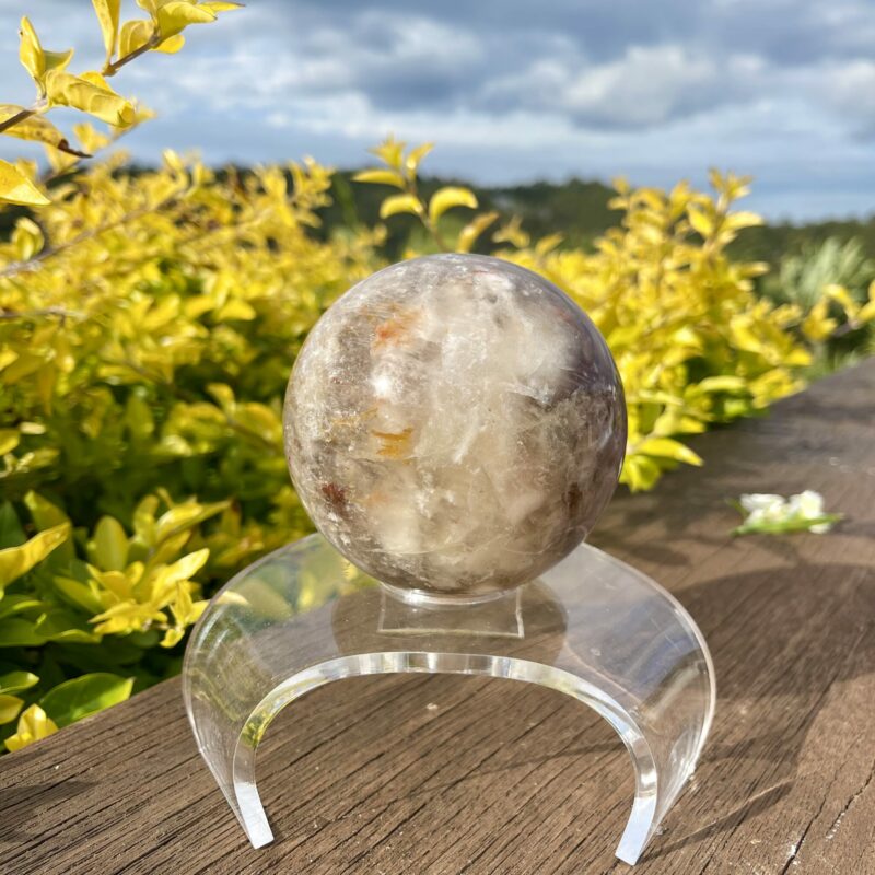 This is Hematoid Quartz with Moonstone Sphere 86mm