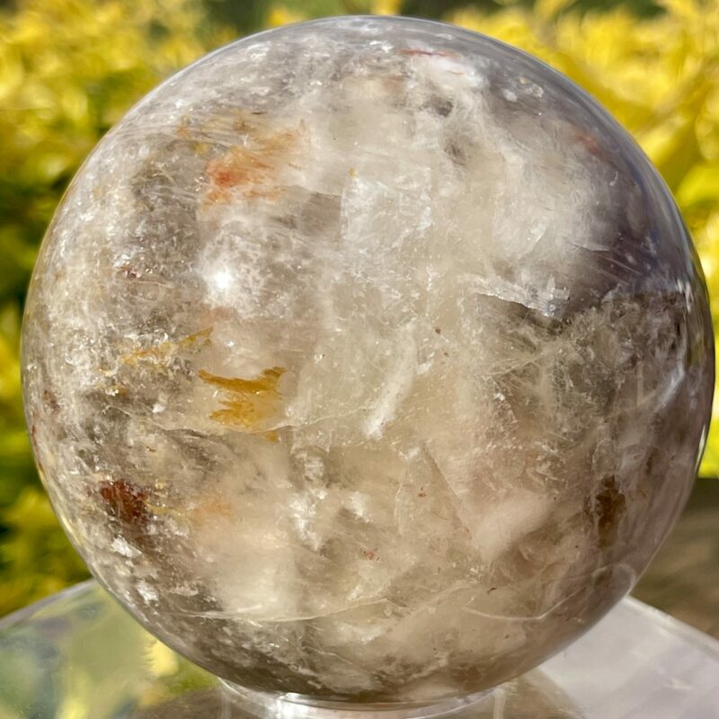 This is Hematoid Quartz with Moonstone Sphere 86mm