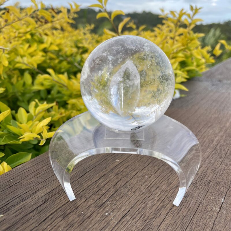 This is All-Seeing Eye Clear Quartz Sphere 79mm