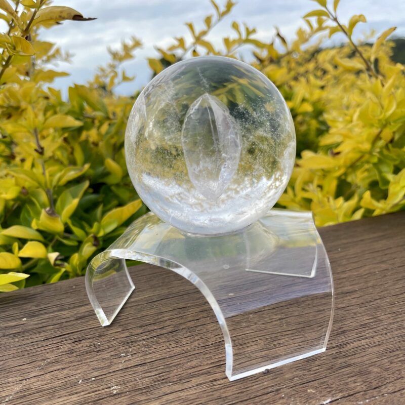 This is All-Seeing Eye Clear Quartz Sphere 79mm