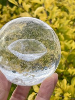 This is All-Seeing Eye Clear Quartz Sphere 79mm