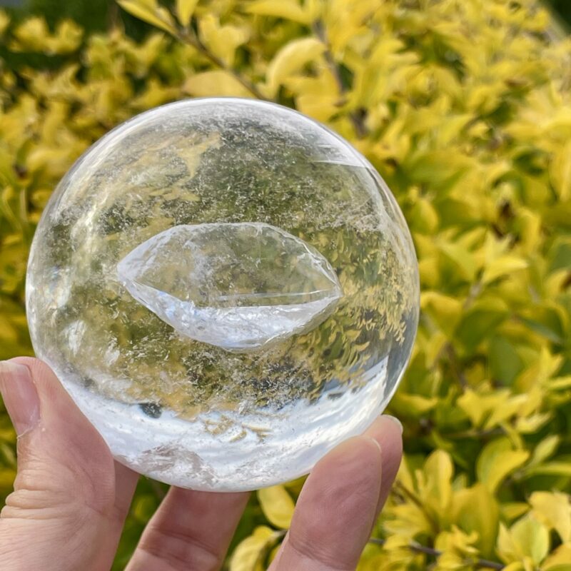 This is All-Seeing Eye Clear Quartz Sphere 79mm