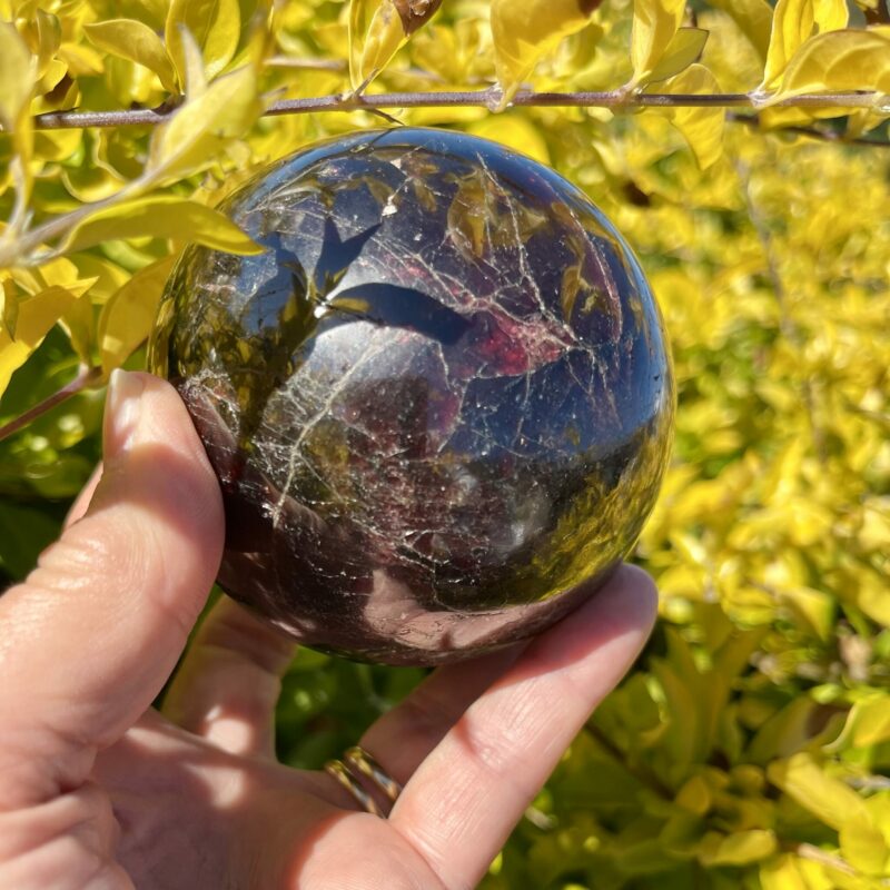 This is Rare Gemy Blood Red Garnet Sphere 1.26kg