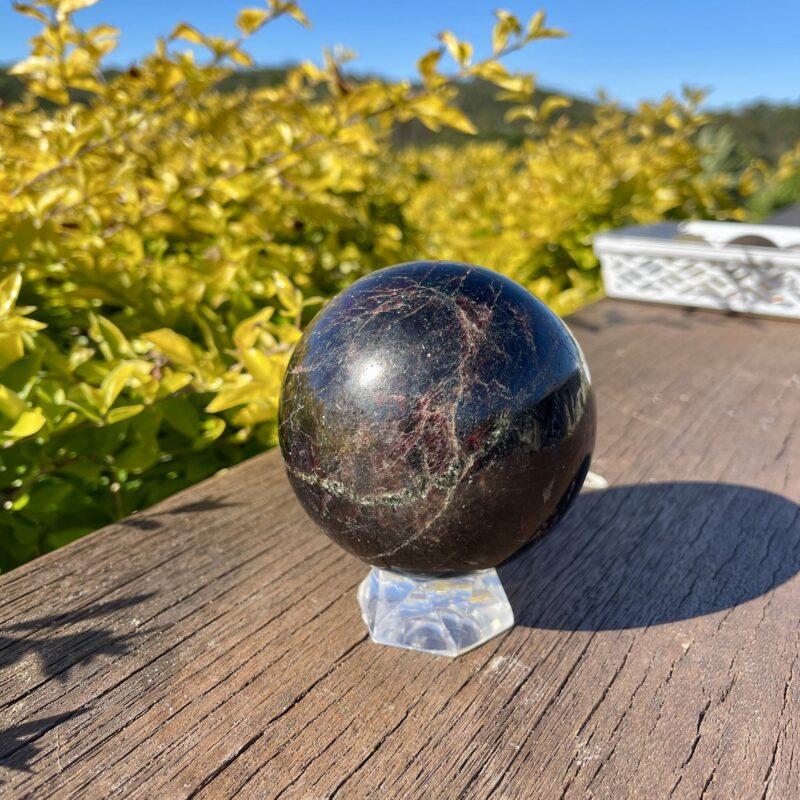 This is Rare Gemy Blood Red Garnet Sphere 1.26kg