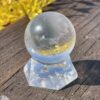 This is Grey Phantom Clear Quartz Sphere 4cm