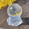 This is Grey Phantom Clear Quartz Sphere 4cm