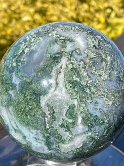 This is Inspirational XL Moss Agate Sphere