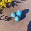 This is Deep Blue Apatite Small Sphere