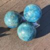 This is Deep Blue Apatite Small Sphere