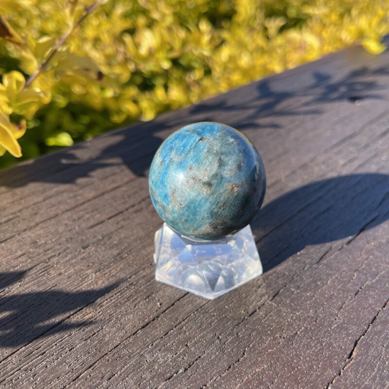 This is Deep Blue Apatite Sphere 41mm