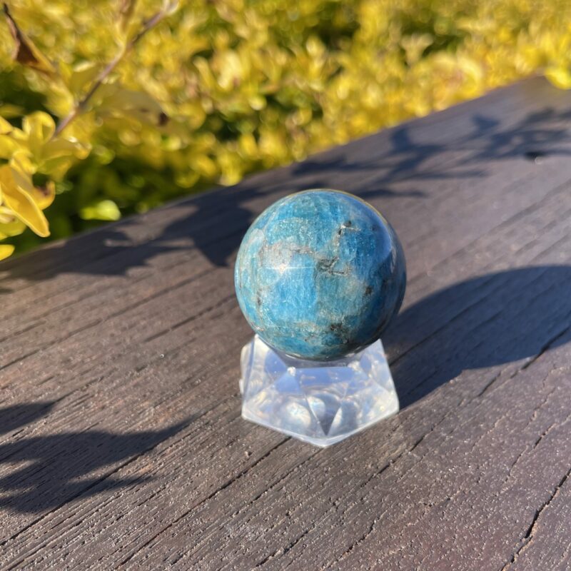 This is Deep Blue Apatite Sphere 41mm