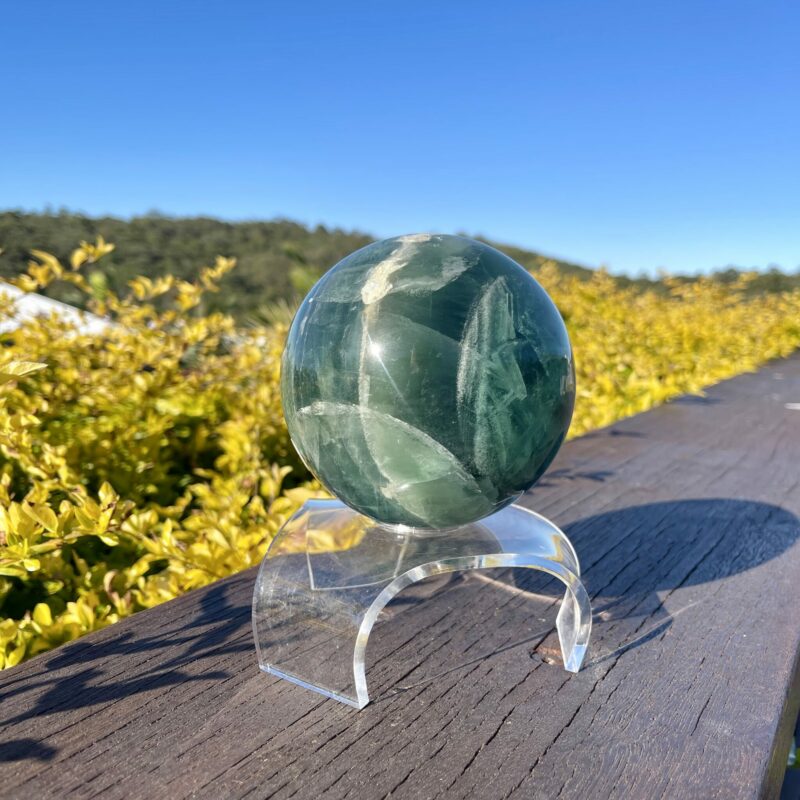 This is XXL Green Fluorite Mystical Sphere 2.2kg