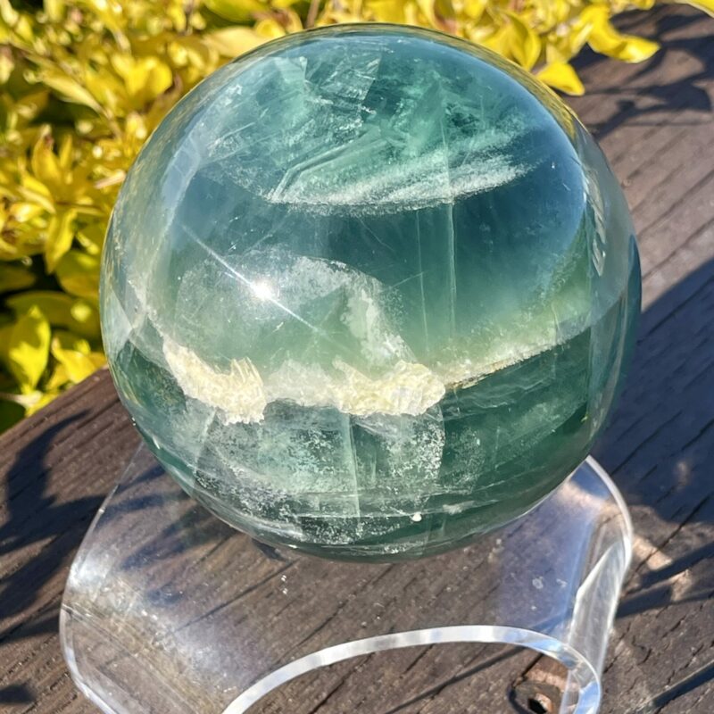 This is XXL Green Fluorite Mystical Sphere 2.2kg