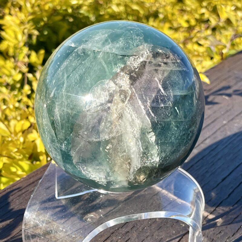 This is XXL Green Fluorite Mystical Sphere 2.2kg