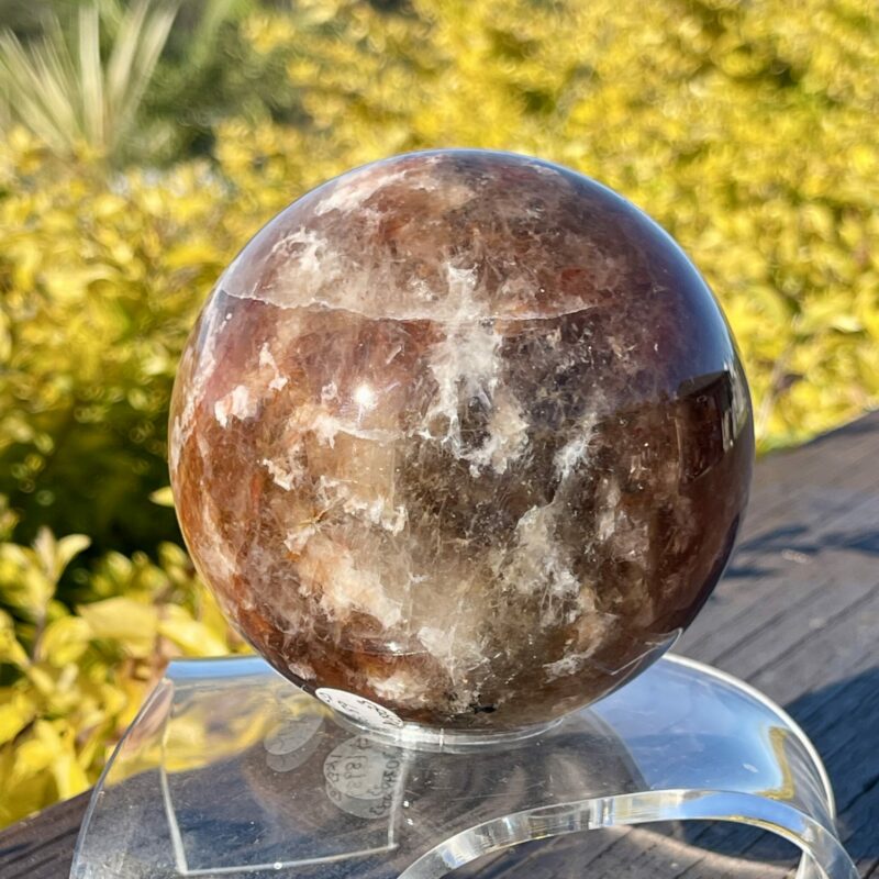 This is Large Hematoid Quartz Sphere of Fire 1kg