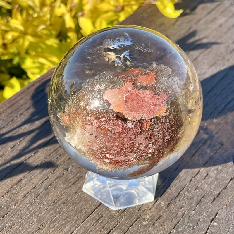 This is Stunning Large Smoky Quartz Sphere with Mother Earth Inclusion