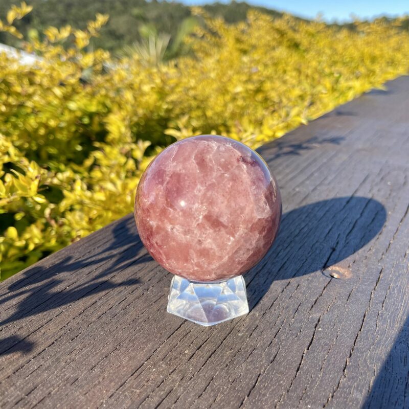 This is Stunning Strawberry Quartz Sphere 90mm