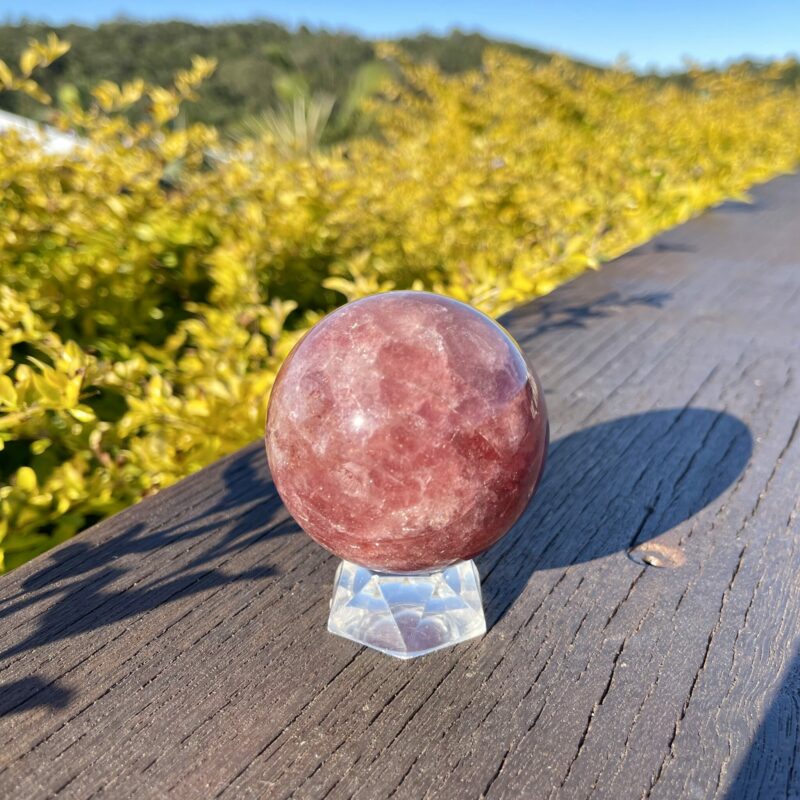 This is Stunning Strawberry Quartz Sphere 90mm