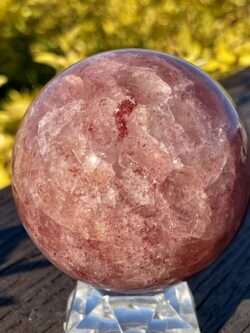 This is Stunning Strawberry Quartz Sphere 90mm