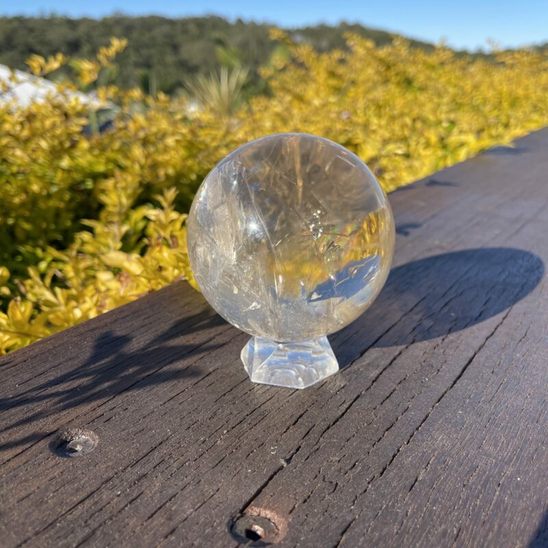 This is Absolutely Stunning Rare Natural Citrine XL Clear Sphere