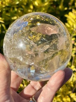 This is Absolutely Stunning Rare Natural Citrine XL Clear Sphere