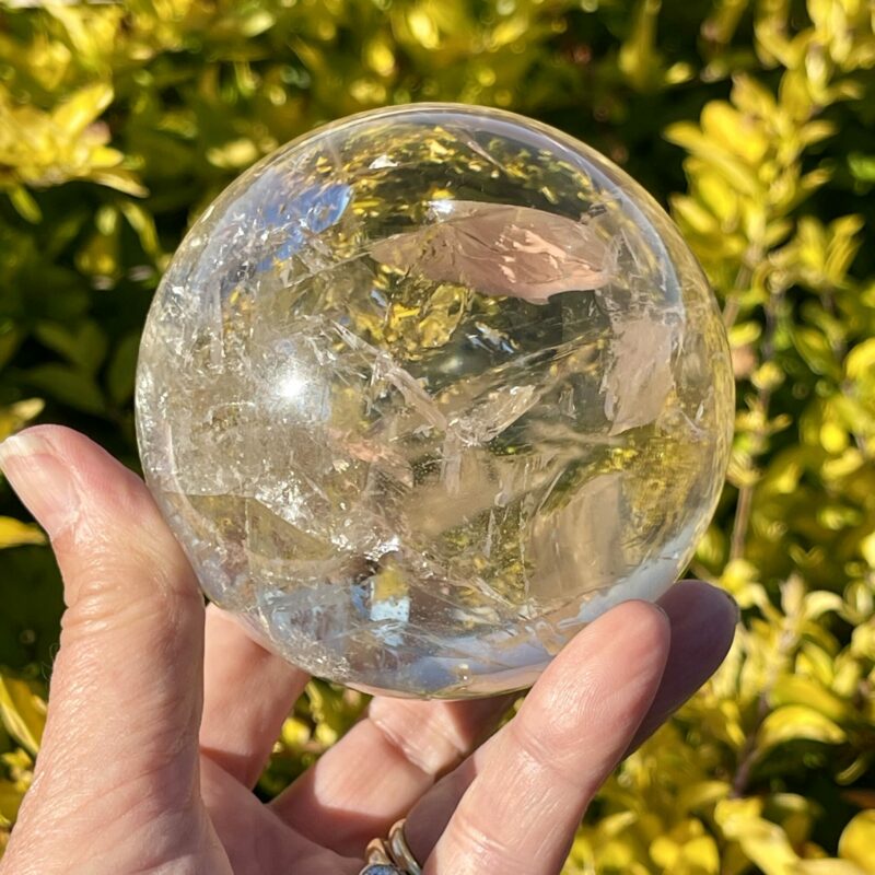 This is Absolutely Stunning Rare Natural Citrine XL Clear Sphere