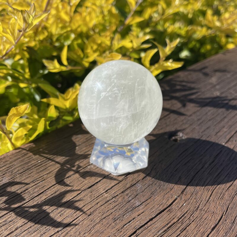 This is Medium Gentle Calcite Sphere 55mm