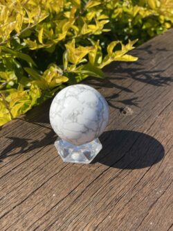 This is White Howlite Peaceful Sphere 5cm