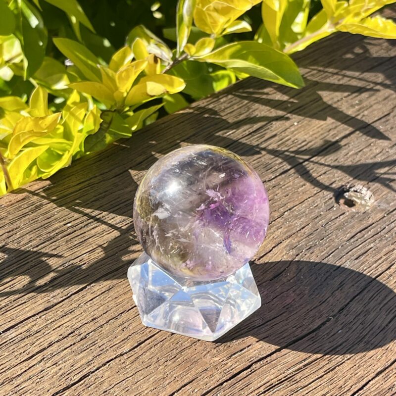 This is Stunning Smoky Amethyst Sphere 42mm