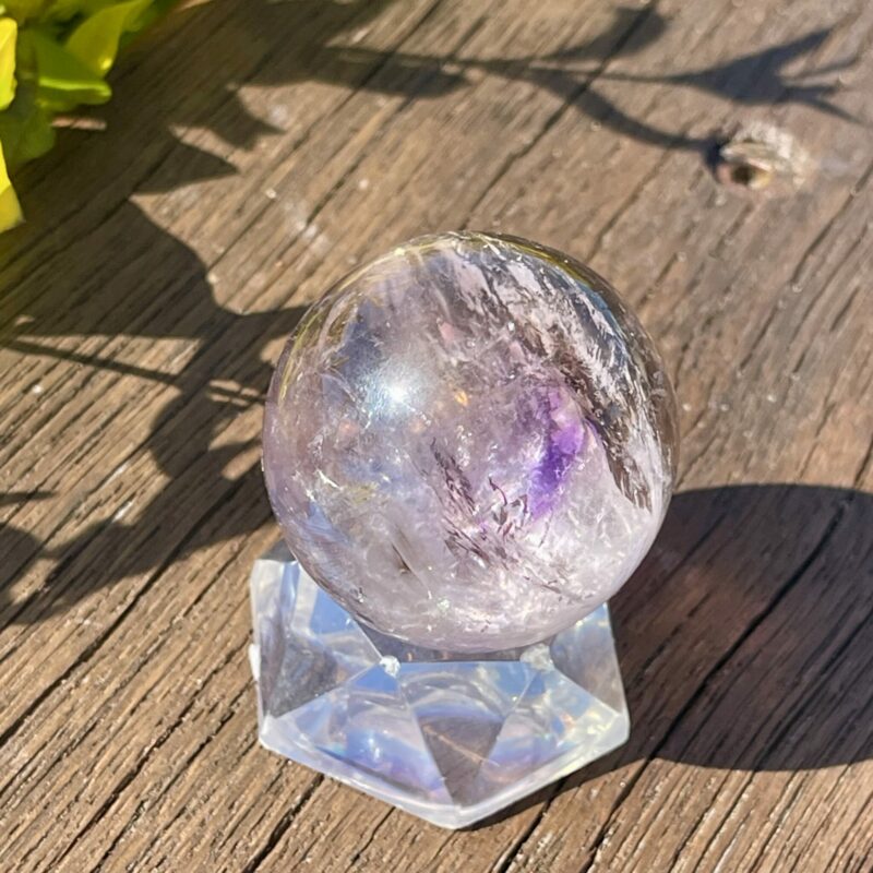 This is Stunning Smoky Amethyst Sphere 42mm