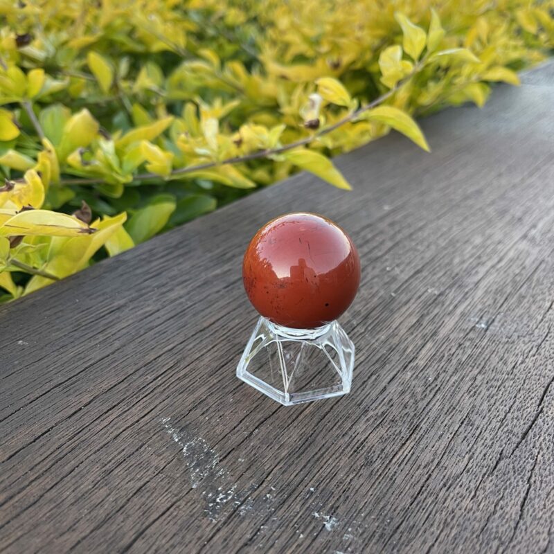 This is Grounding Small Red Jasper Sphere 37mm